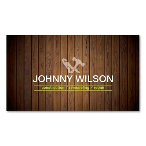 Elegant Wood Background Construction Business Card | Zazzle.com | Construction business cards ...