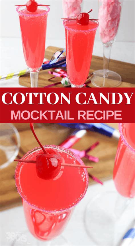 Cotton Candy Non-Alcoholic Cocktail (Mocktail) Recipe