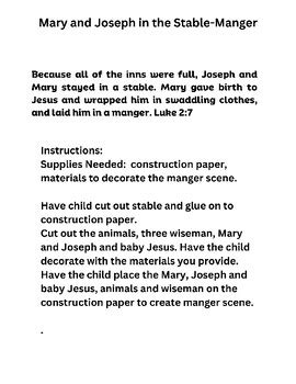 Mary & Joseph Manger Scene by Nicole Greear | TPT