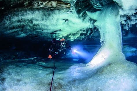 An underwater ice cave on Langjökull Glacier (Iceland) - All Things Nordic