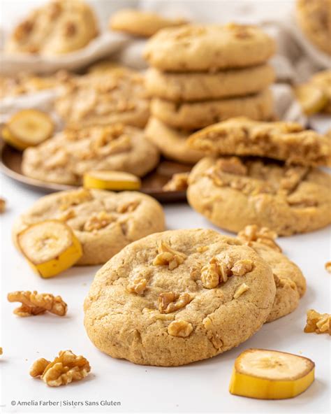 Gluten Free Banana Nut Cookies - Sisters Sans Gluten