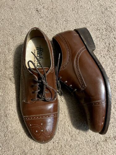 HITCHCOCK WIDE SHOES FOR MEN, SZ 9 6E, BROWN, CAP TOE, OXFORDS ,DRESS ...