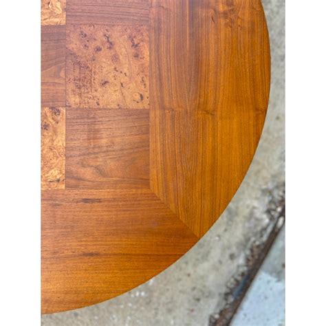 Mid 20th Century Alta Vista Lane Round Coffee Table With Burl and ...