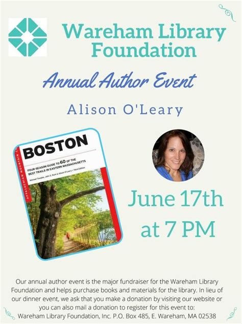 Library Foundation to host author talk, hike | Wareham