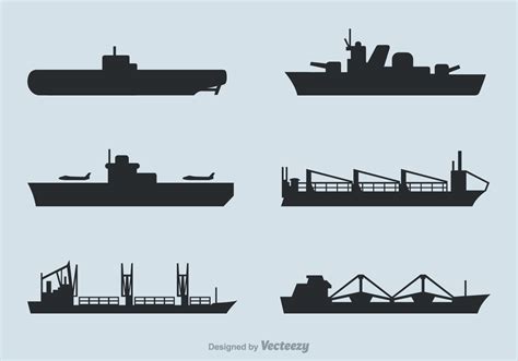 Free Ships Silhouettes Vector Set - Download Free Vector Art, Stock Graphics & Images