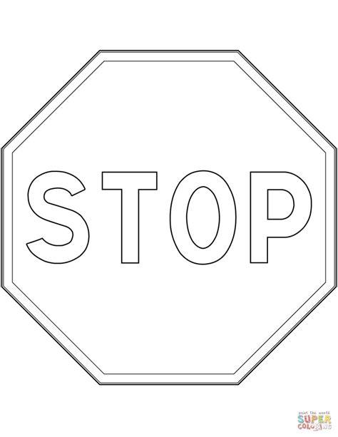 Stop Sign Coloring Page ~ Coloring Pages