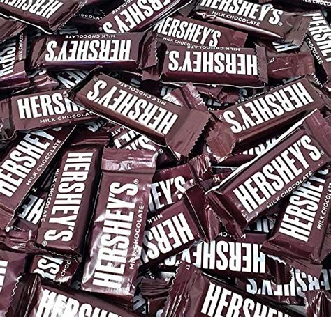 Hershey's Milk Chocolate Bars, Individually Wrapped Snack Size ...