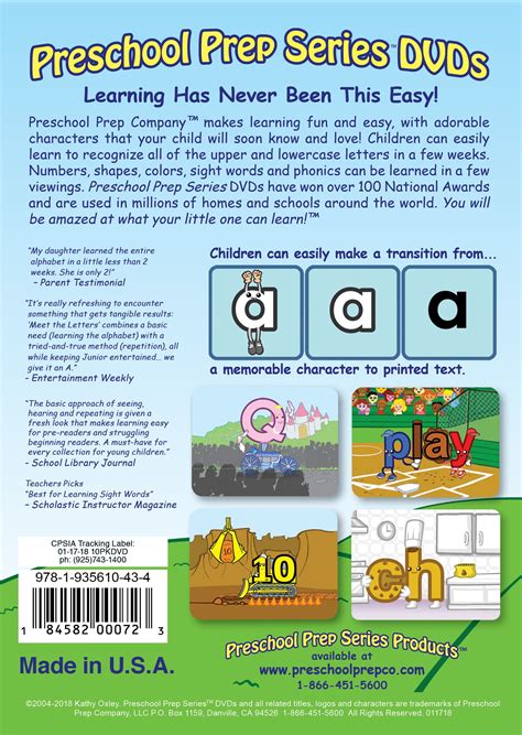 Preschool Prep Series Collection - 10 DVD Boxed Set (Meet the Letters ...