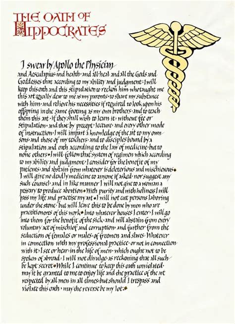 Oath of Hippocrates by Dave Wood now available as a print | Hippocrates quotes, Hippocratic oath ...