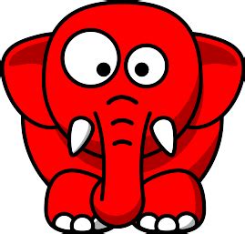 Baby Elephant Red Clip Art at Clker.com - vector clip art online ...