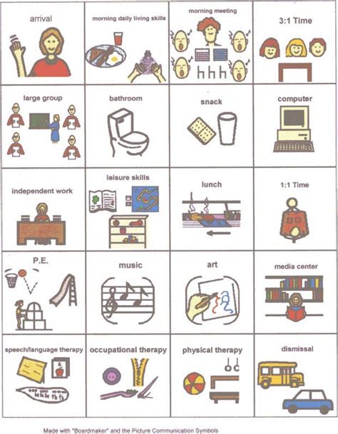 Free Printable Visual Schedule Autism