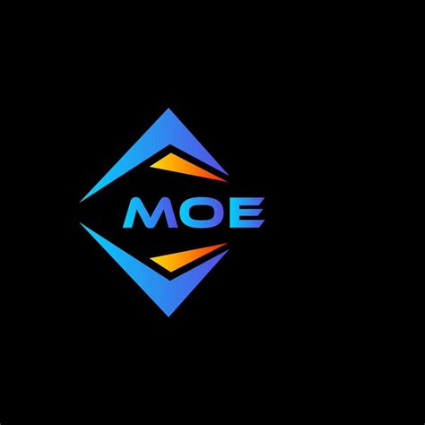 MOE abstract technology logo design on Black background. MOE creative initials letter logo ...