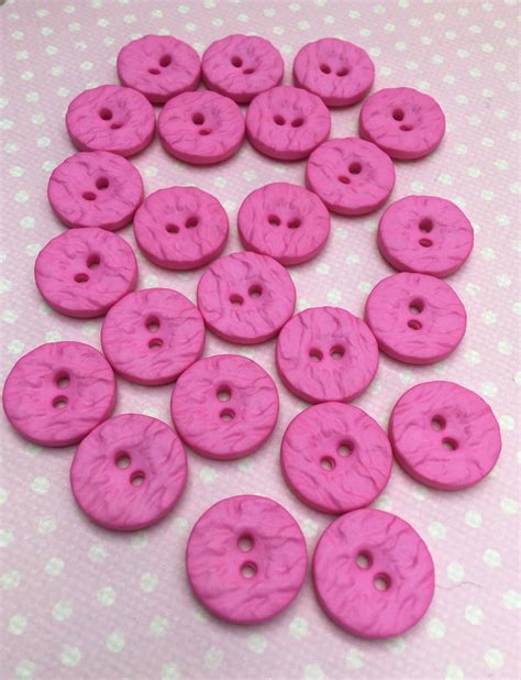 Set of six new vintage pink buttons. 18mm. | Etsy