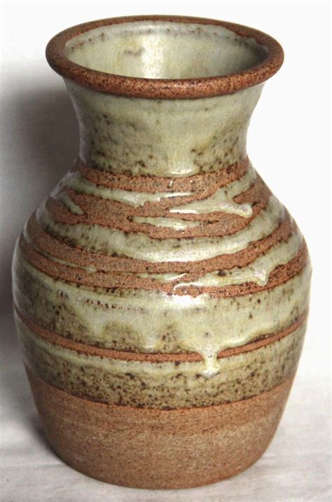 Curio Gifts: Studio Pottery Stoneware Vase - JD or DJ