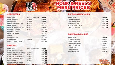 Hook & Reel Menu Prices & Happy Hour Deals (2024)