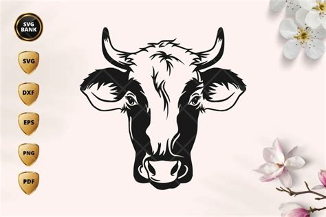 Cow Head silhouette SVG