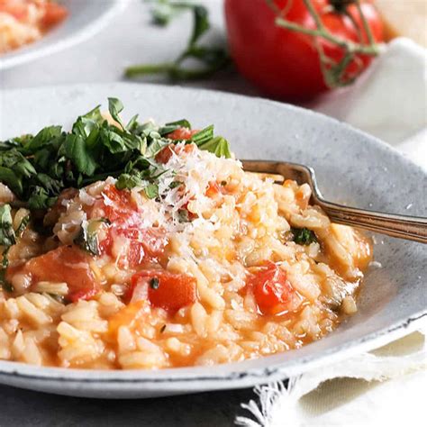 Tomato Basil Risotto - Seasons and Suppers