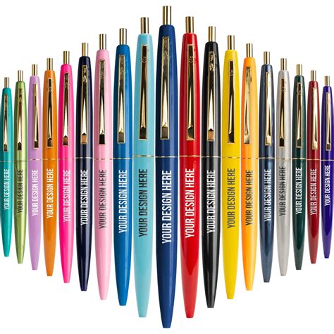 Promotional Gold Bic Clic Pens with Custom Logo for $0.64 Ea.