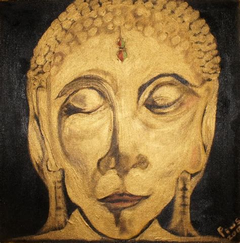 Golden Buddha Nirvana Painting by Pius Kendakur | Fine Art America