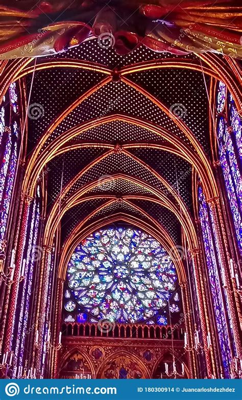 Sainte-Chapelle, Paris France French Gothic Editorial Stock Image - Image of catholic, arch ...