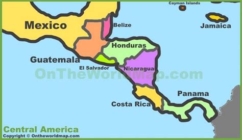 Political map of Central America Central America Map, North America, Nicaragua, Honduras ...