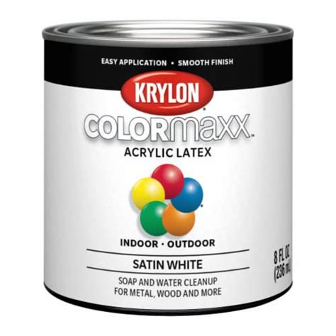 Krylon® ColorMaxx Acrylic Latex Paint - Satin White, 8 fl oz - Pick ‘n Save