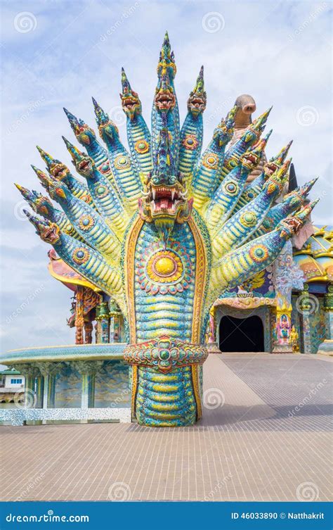 Naga Sculpture Was Decorated with Glazed Tile Editorial Image - Image ...