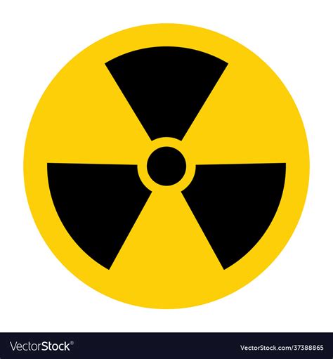 Radiation toxic symbol isolated on white Vector Image