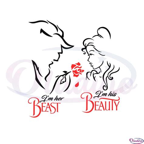 Beauty And The Beast I'm Her Beast I'm His Beauty Svg Files - Oladino