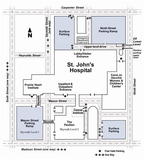 St Johns Hospital Visitor Map - Springfield Illinois USA • mappery