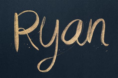 Ryan sparkling gold font psd | Free PSD - rawpixel