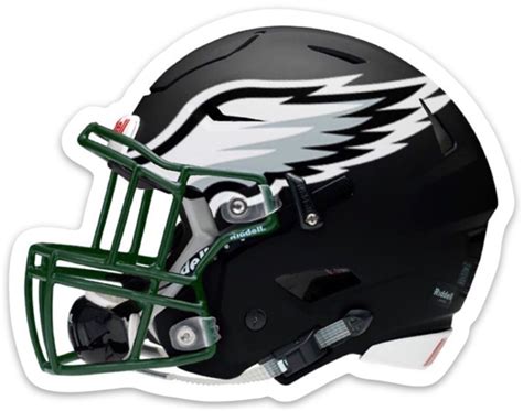 Philadelphia Eagles Football Helmet w/ Eagle Wing Logo Type Die-Cut MAGNET | eBay