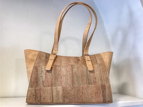 Cork handbag In brown and natural-Free Shipping- Vegan - Eco Friendly