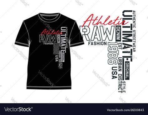 Ultimate athletic for t shirt typography slogan Vector Image