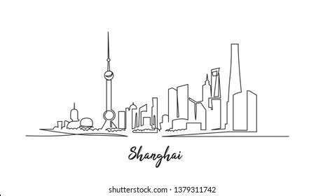 Shanghai Skyline Drawing Royalty-Free Images, Stock Photos & Pictures ...