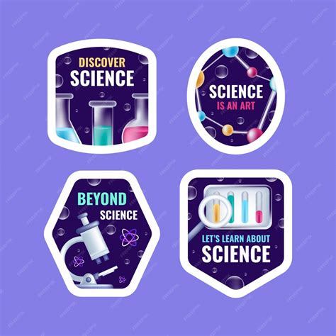 Free Vector | Realistic science labels template