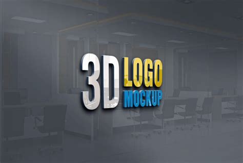 New 3D Logo Mockup PSD Free Download