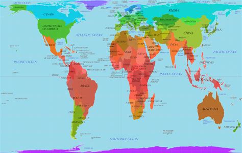 World Map Labeled | Beautiful View