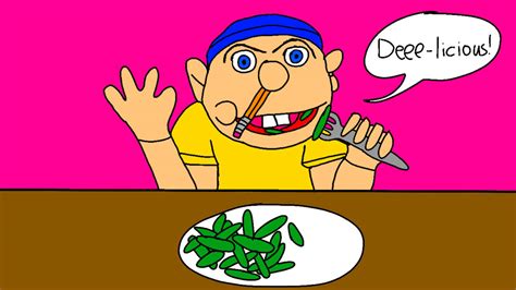 Jeffy eating green beans by ianndiorsfeet on DeviantArt