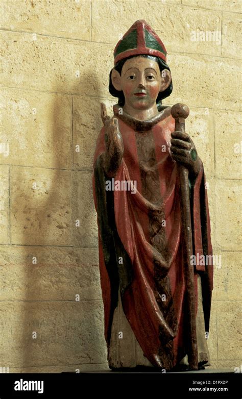 Martin of Tours (316-397). Bishop of Tours. Sculpture. Church of Saint ...