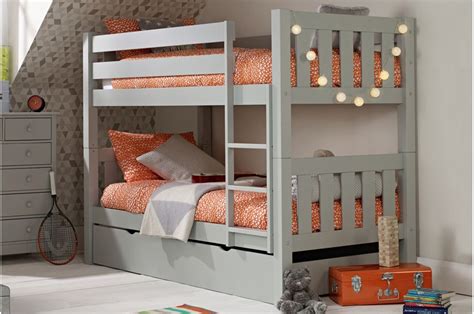 Jubilee Chunky Bunk Bed in Soft Grey | Diseño de cama, Ideas de cama, Diseños de cuartos pequeños