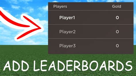 LEADERBOARD in ROBLOX STUDIO - YouTube