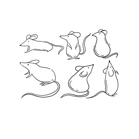 Premium Vector | Rat handrawn doodle illustrations vector