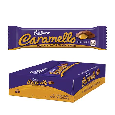 Cadbury Caramello Candy Bars - 18ct Display Box