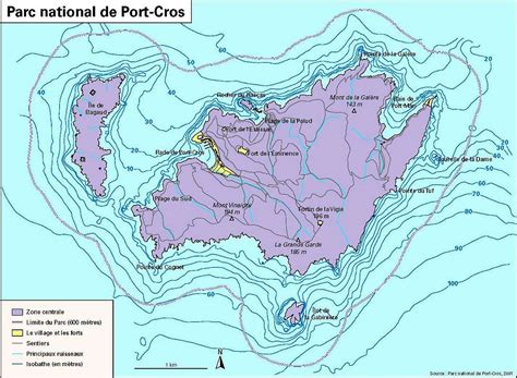 Map of Port-Cros : Photos, Diagrams & Topos : SummitPost