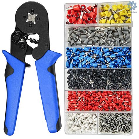 M&S Ferrule Crimping Tool Kit Ferrule Crimper Plier 1200Pcs Wire Ferrules Ends Terminals ...