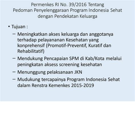 Program Indonesia Sehat dengan Pendekatan Keluarga