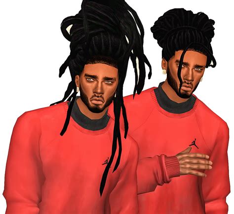 Ebonix | Bluediamondkinks Messy Bun Dreads & Bun It Up Dreads | Sims hair, Sims 4 hair male ...