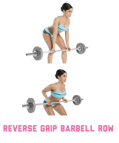 Reverse grip barbell row | Штанга