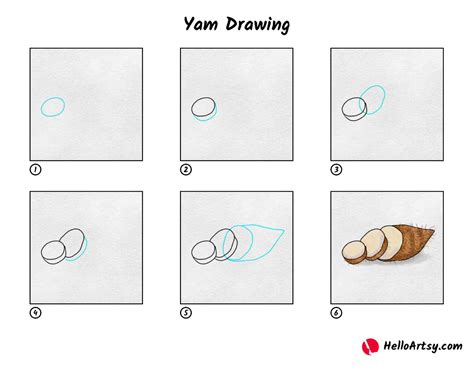 Yam Drawing - HelloArtsy